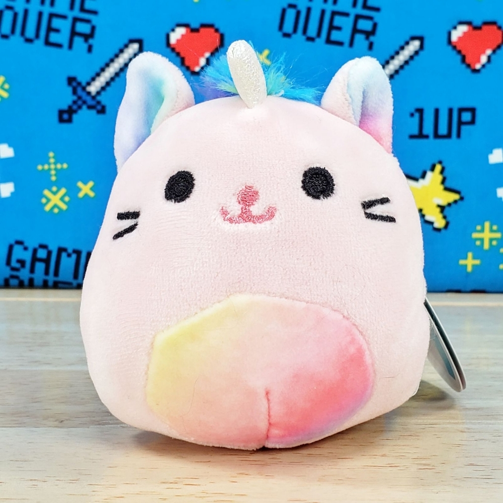 Squishmallow Sabrina the Caticorn 3.5" Clip UltraSoft Stuffed Plush Toy NWT